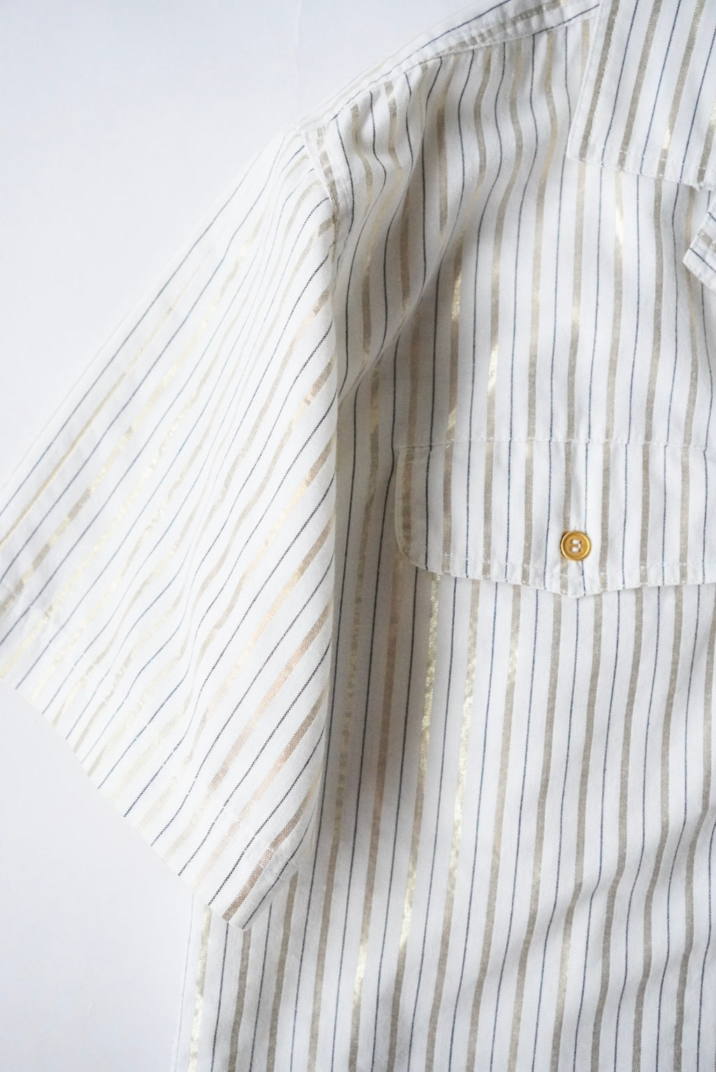 1990s LIZ s/s glitter stripe shirt