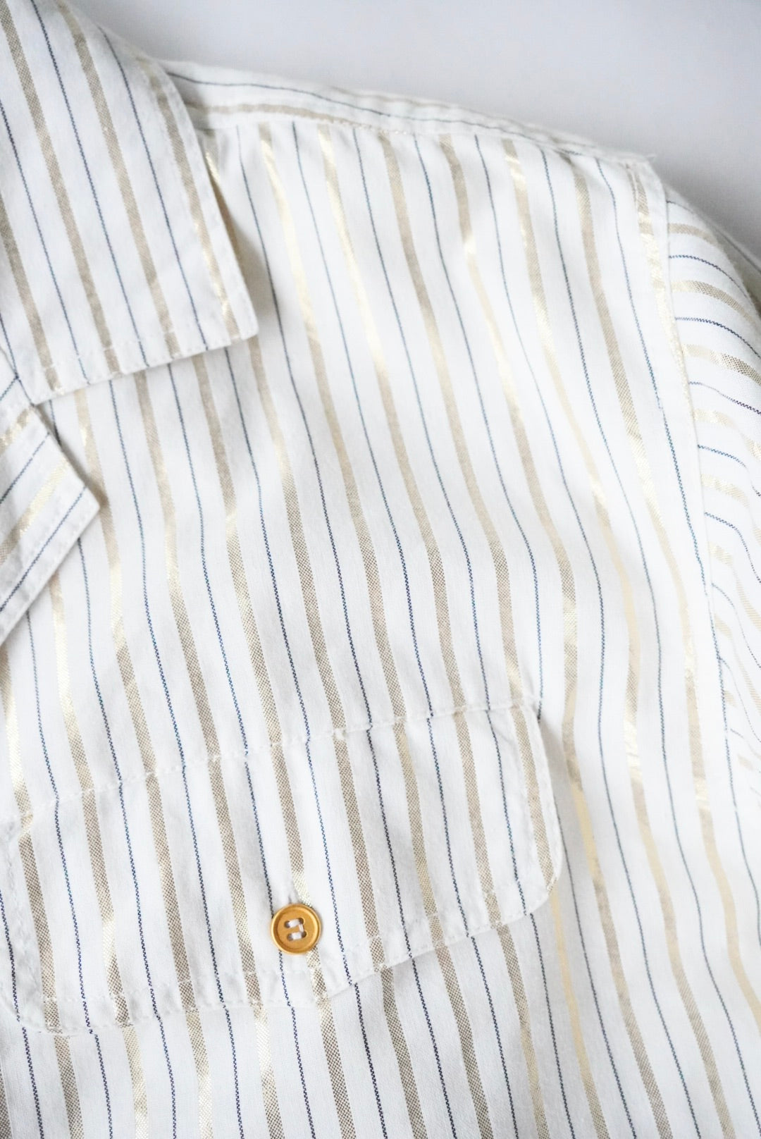1990s LIZ s/s glitter stripe shirt