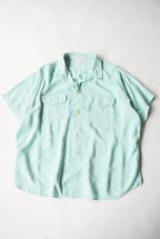 1950s NAT NAST s/s open collar rayon shirt