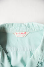 1950s NAT NAST s/s open collar rayon shirt