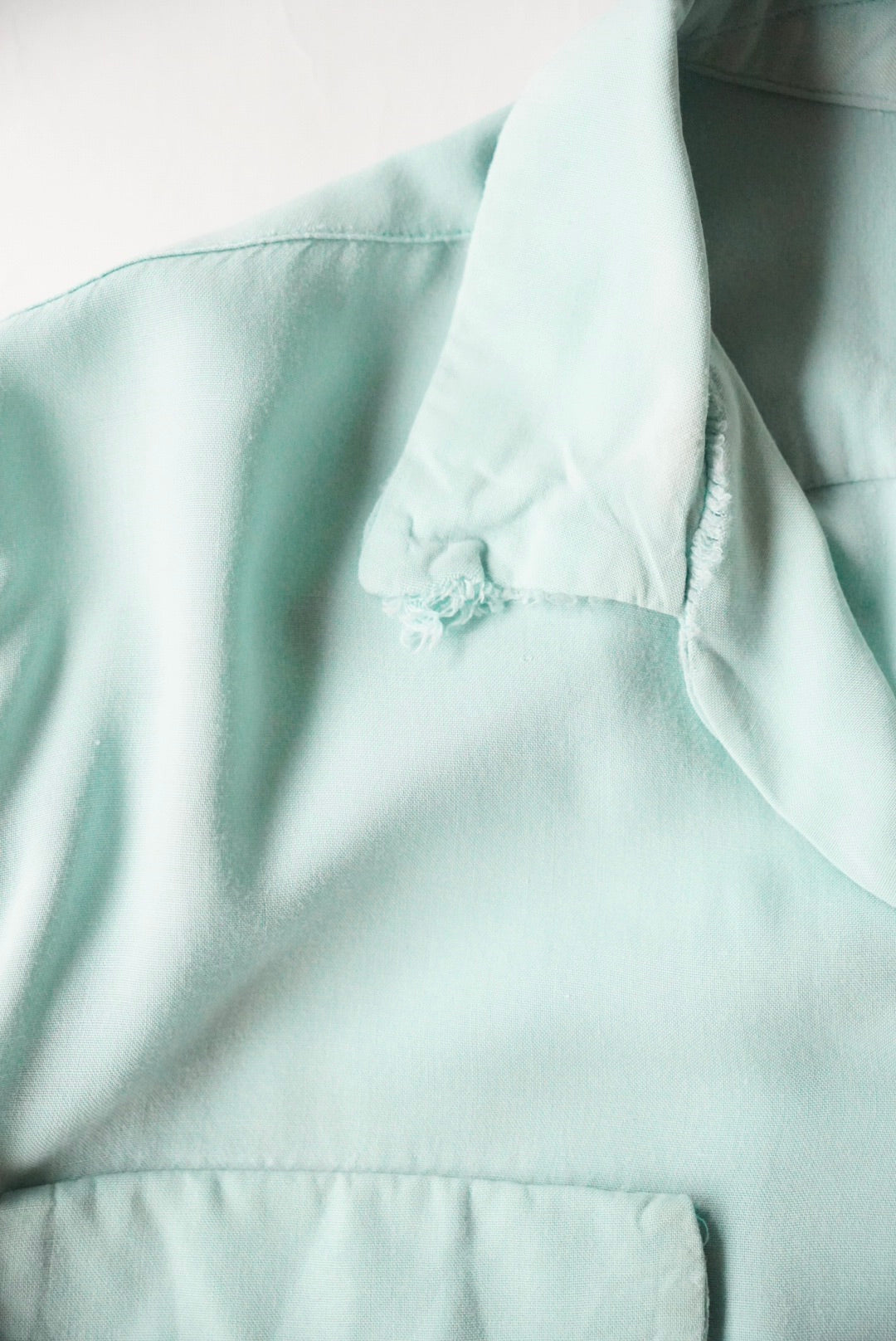 1950s NAT NAST s/s open collar rayon shirt