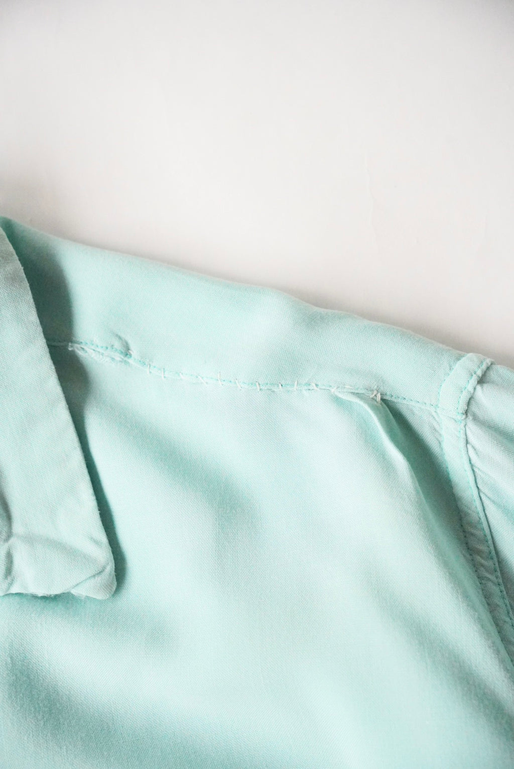 1950s NAT NAST s/s open collar rayon shirt