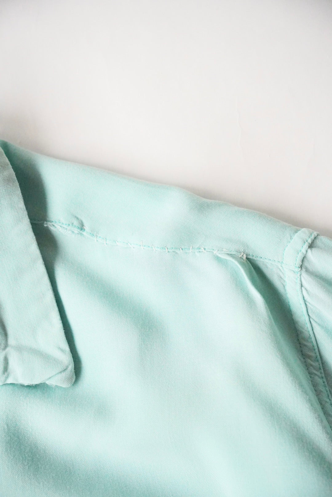 1950s NAT NAST s/s open collar rayon shirt
