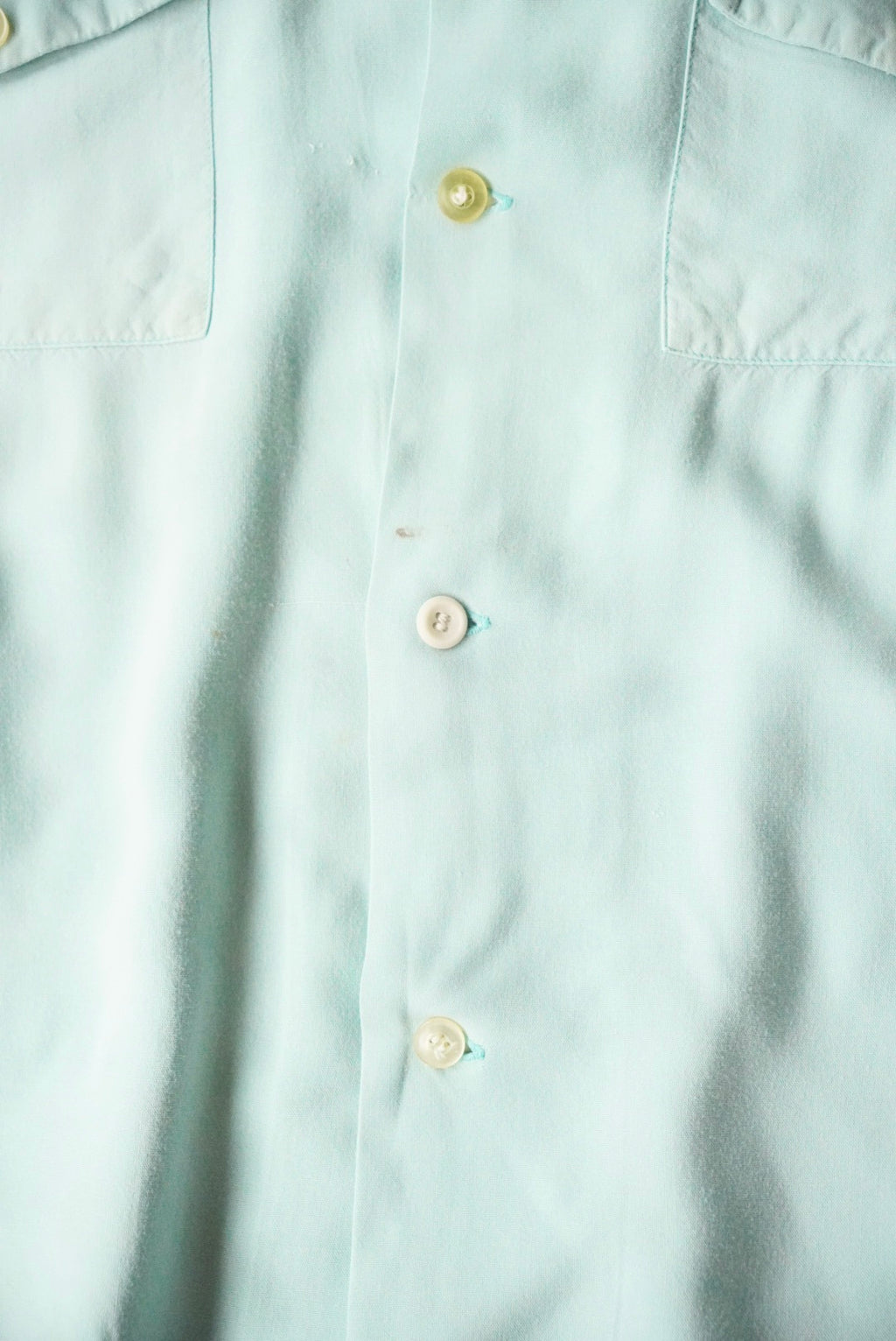 1950s NAT NAST s/s open collar rayon shirt