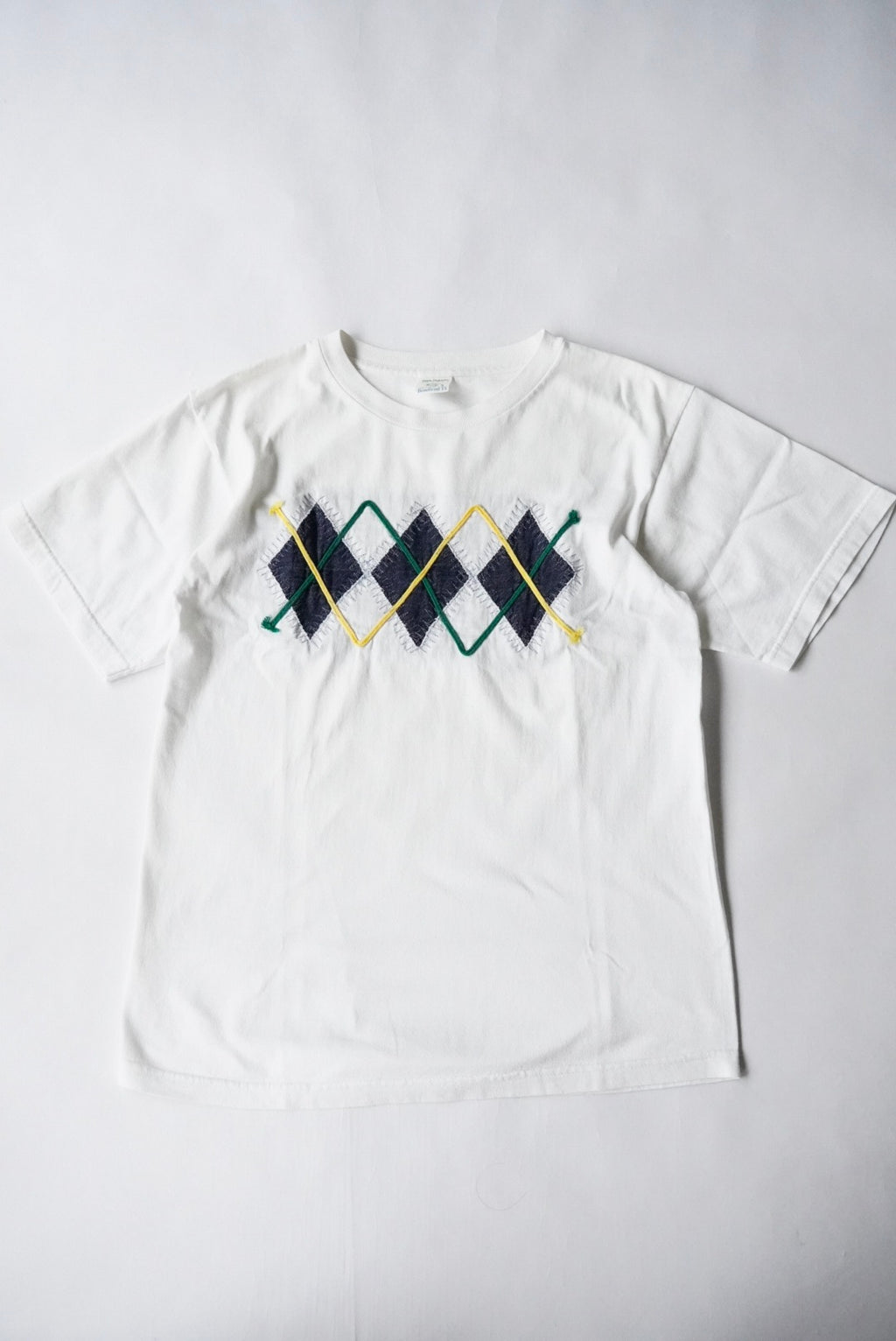 1990s patchwork argyle tee