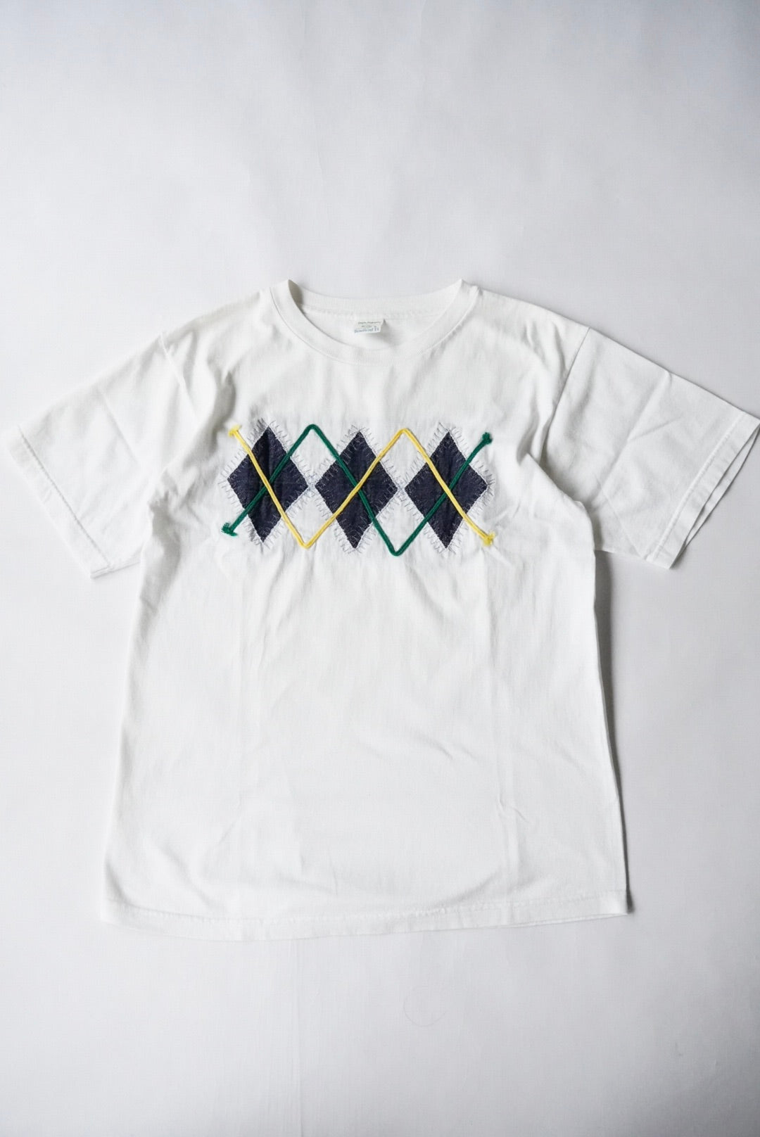 1990s patchwork argyle tee