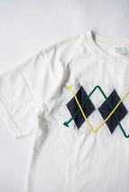 1990s patchwork argyle tee