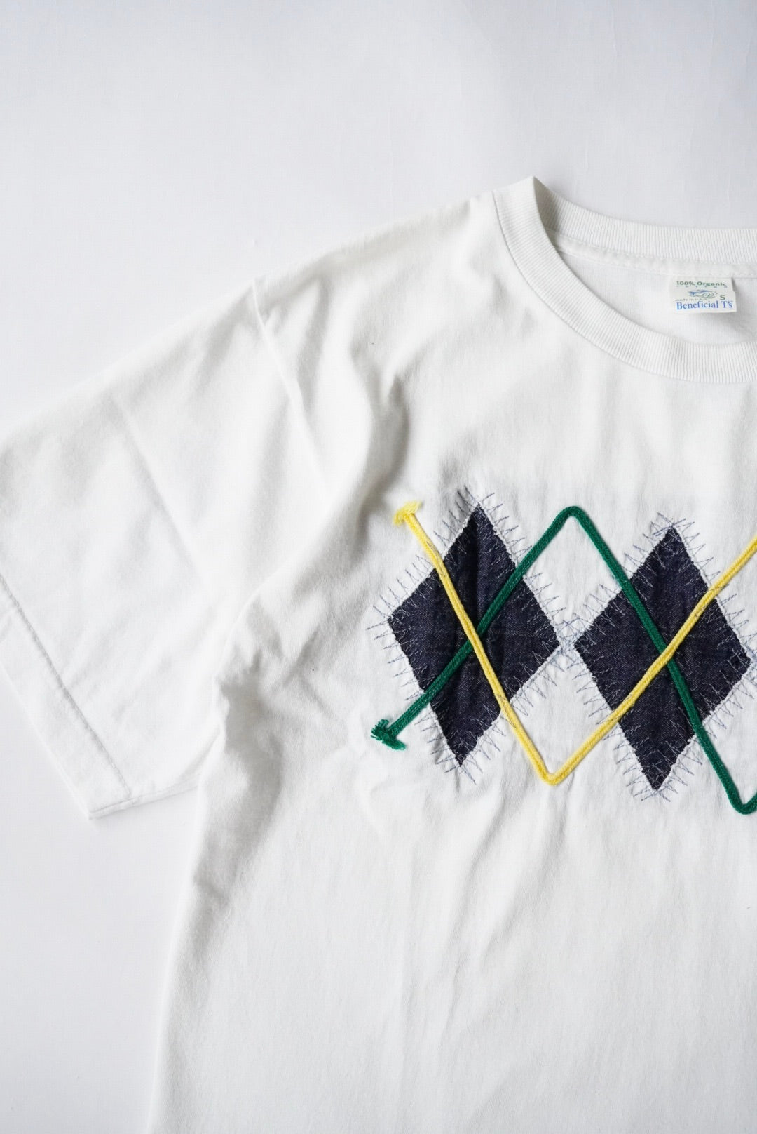 1990s patchwork argyle tee
