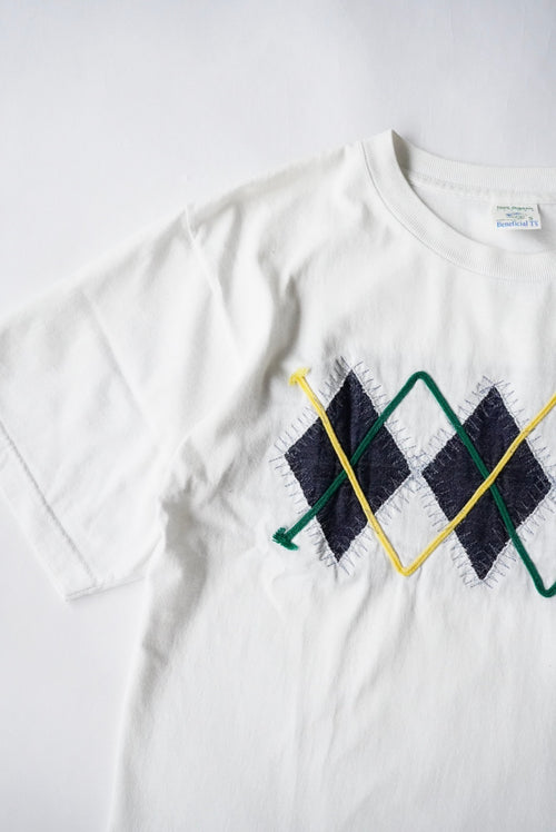 1990s patchwork argyle tee