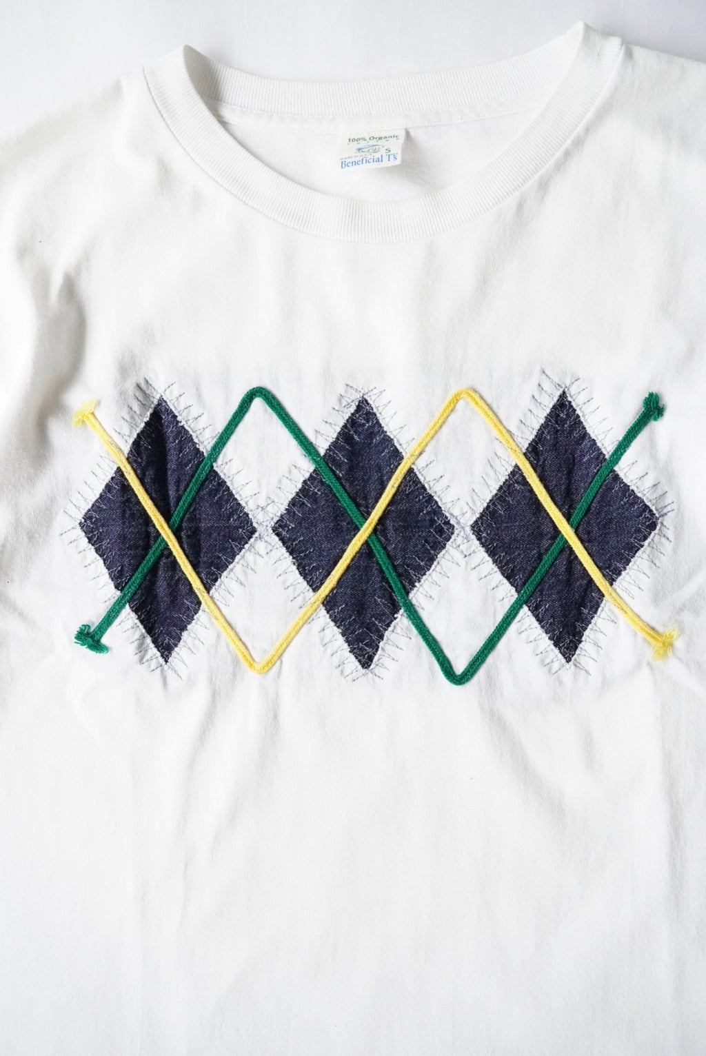 1990s patchwork argyle tee