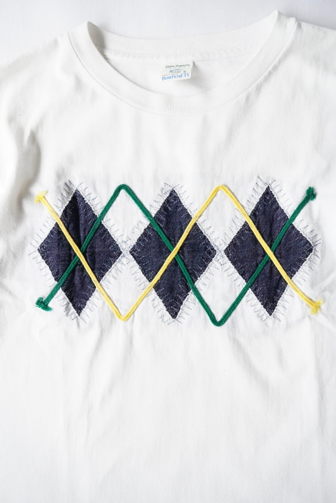 1990s patchwork argyle tee