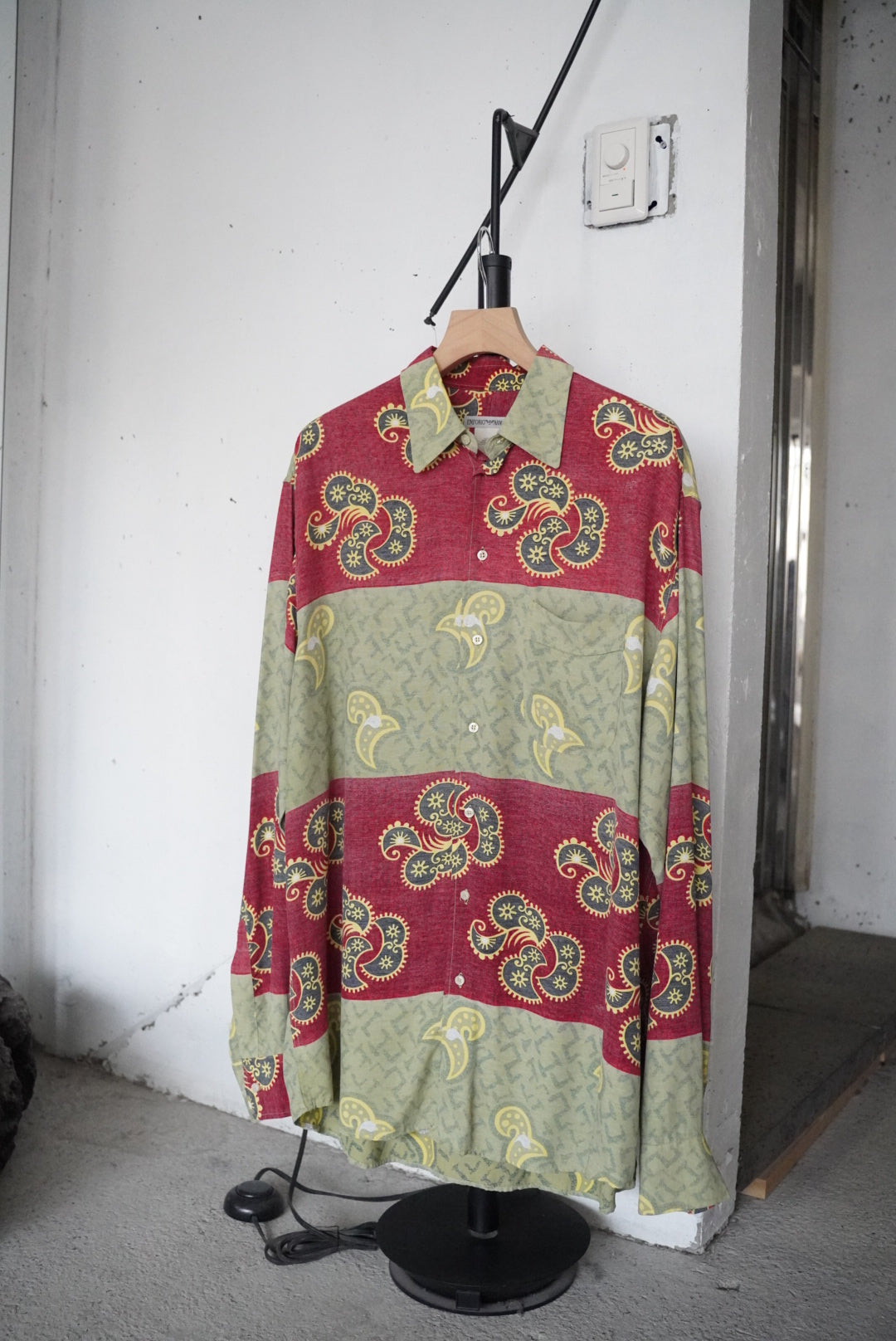 1990s EMPORIO ARMANI paisley pattern rayon shirt