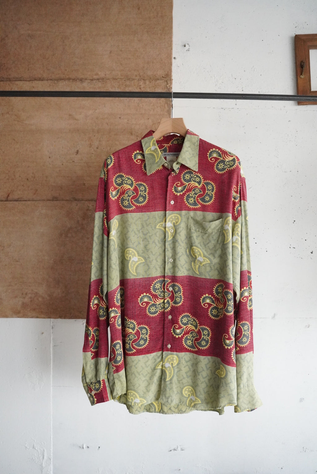 1990s EMPORIO ARMANI paisley pattern rayon shirt