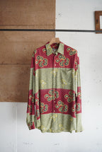 1990s EMPORIO ARMANI paisley pattern rayon shirt