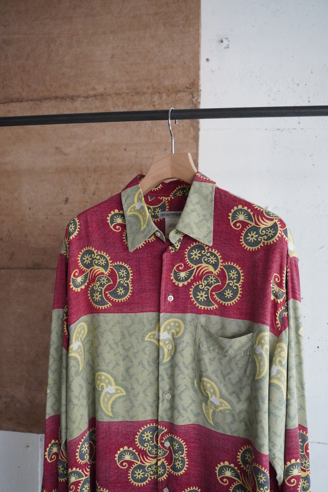 1990s EMPORIO ARMANI paisley pattern rayon shirt