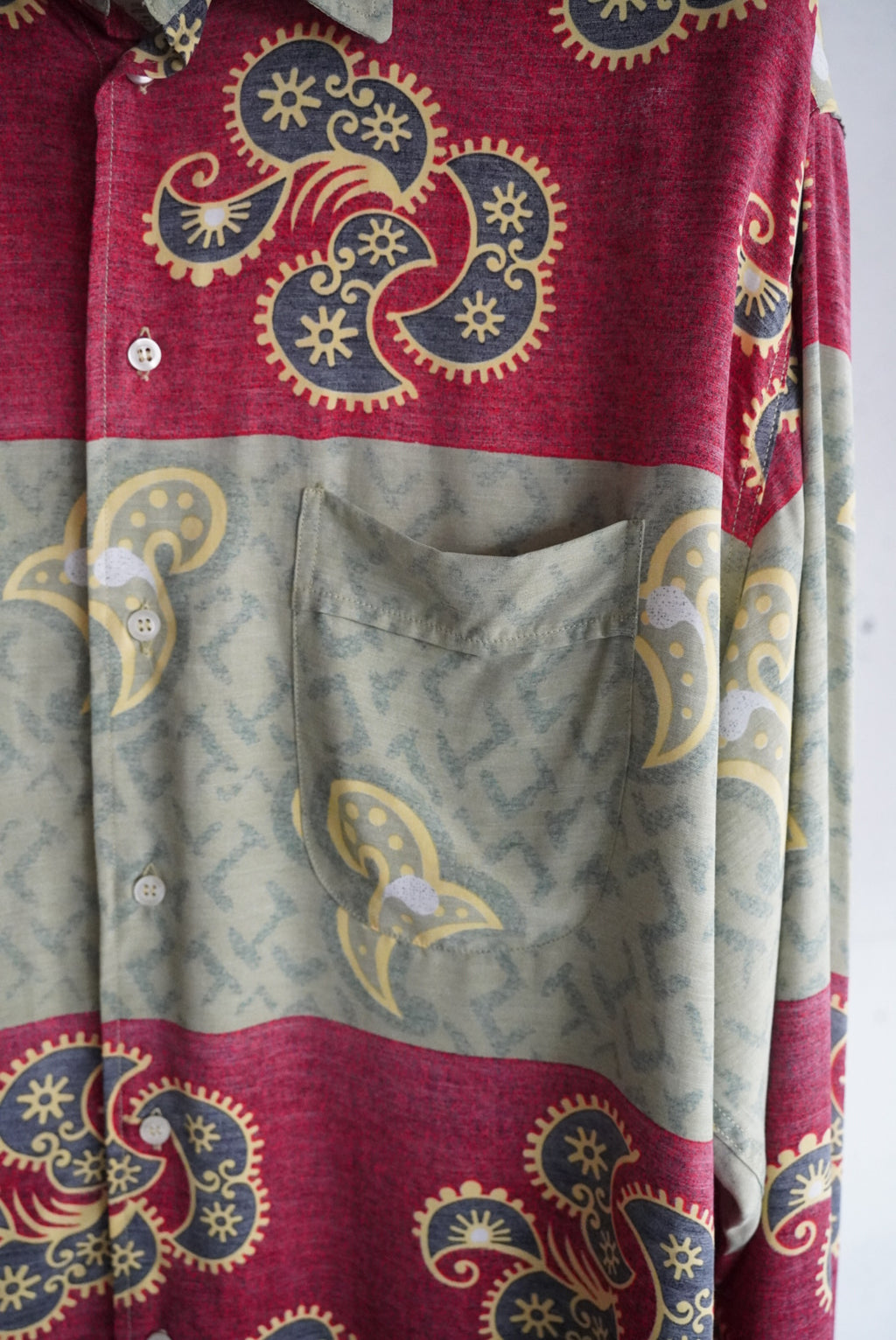 1990s EMPORIO ARMANI paisley pattern rayon shirt