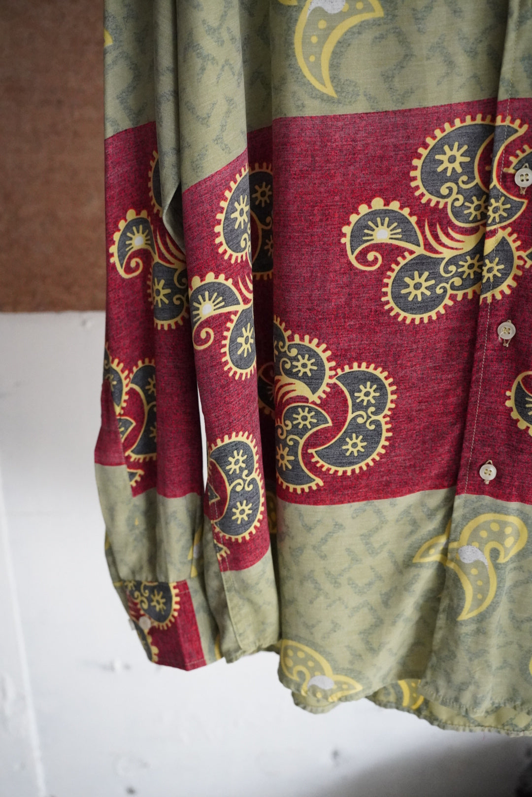 1990s EMPORIO ARMANI paisley pattern rayon shirt