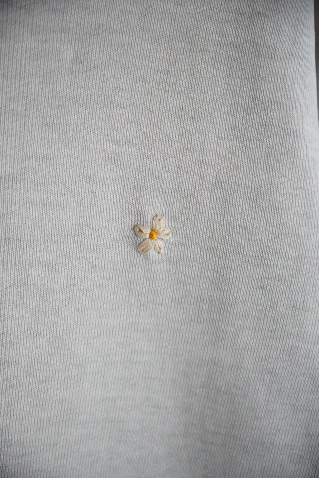 1950s front V flower embroidery sweat