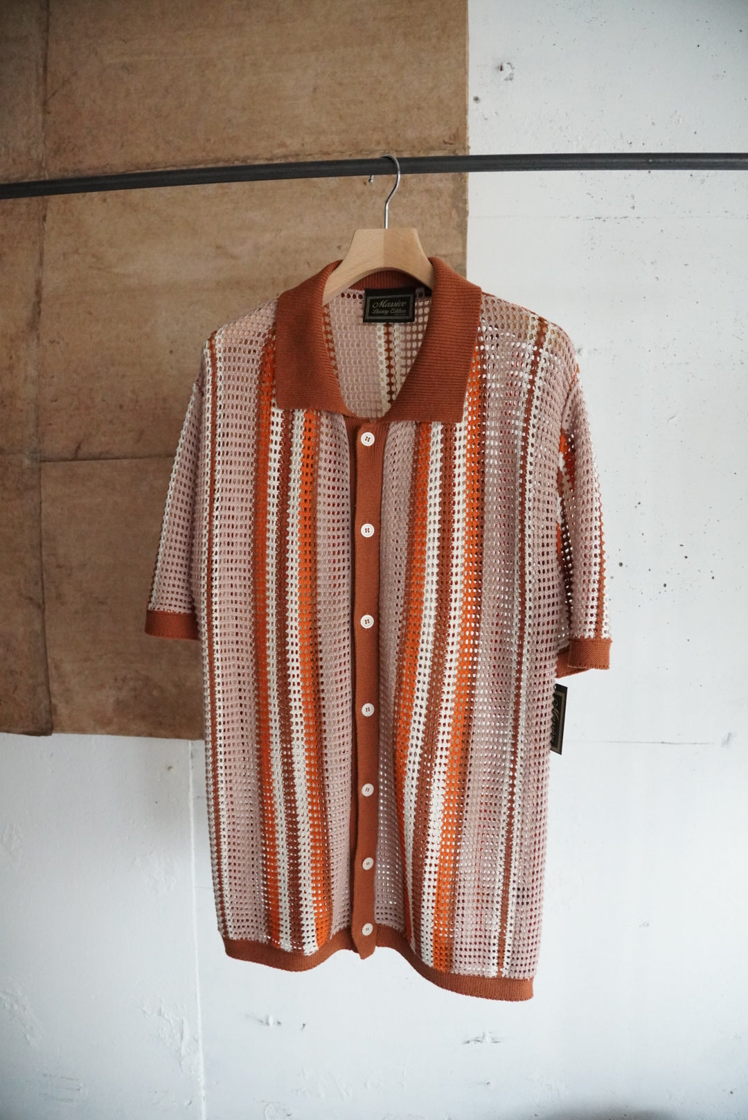 1990s mesh knit polo shirt