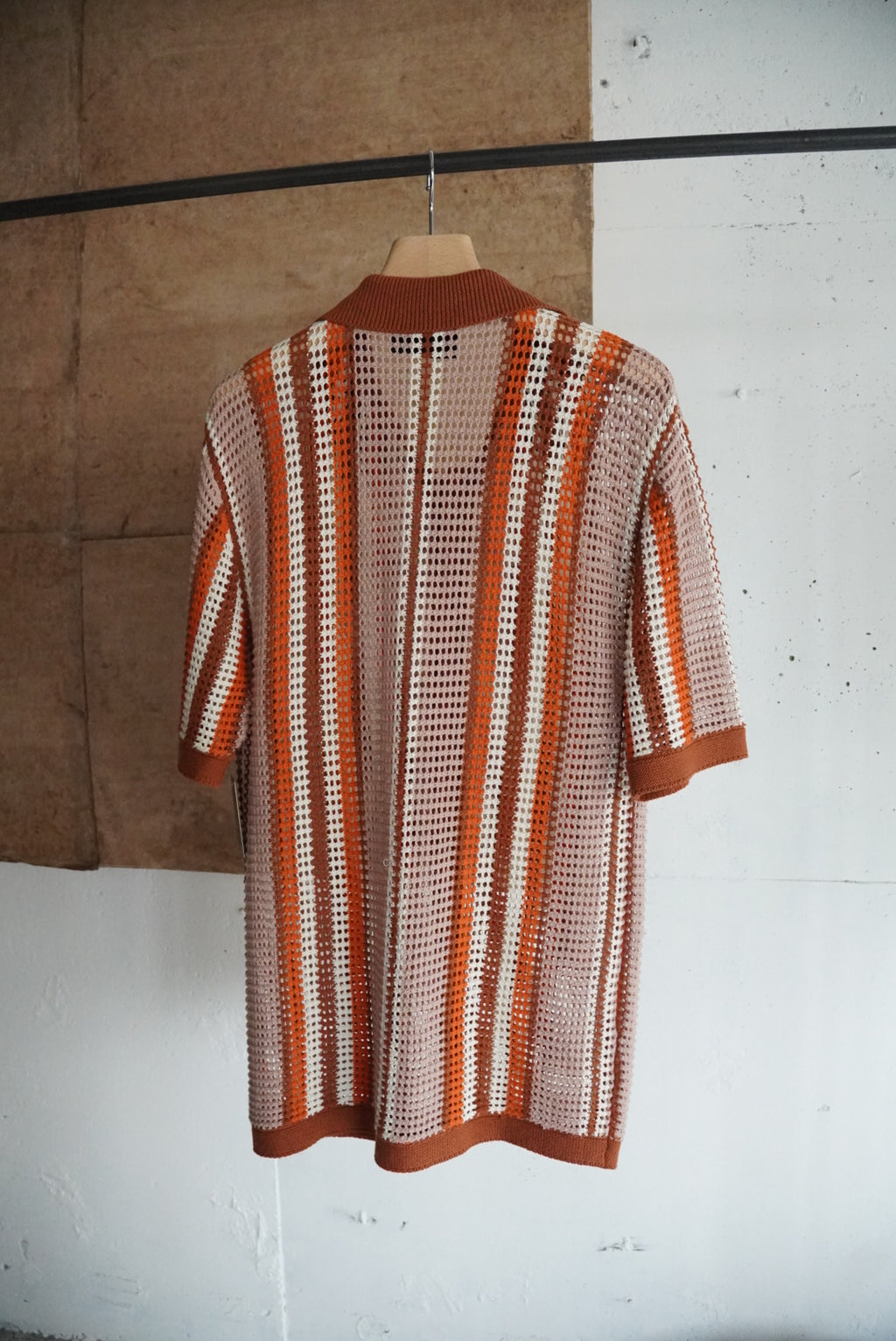1990s mesh knit polo shirt
