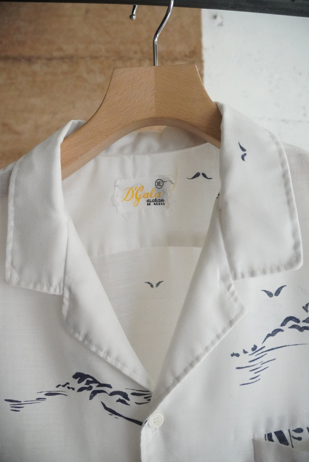 1970s s/s yacht pattern shirt
