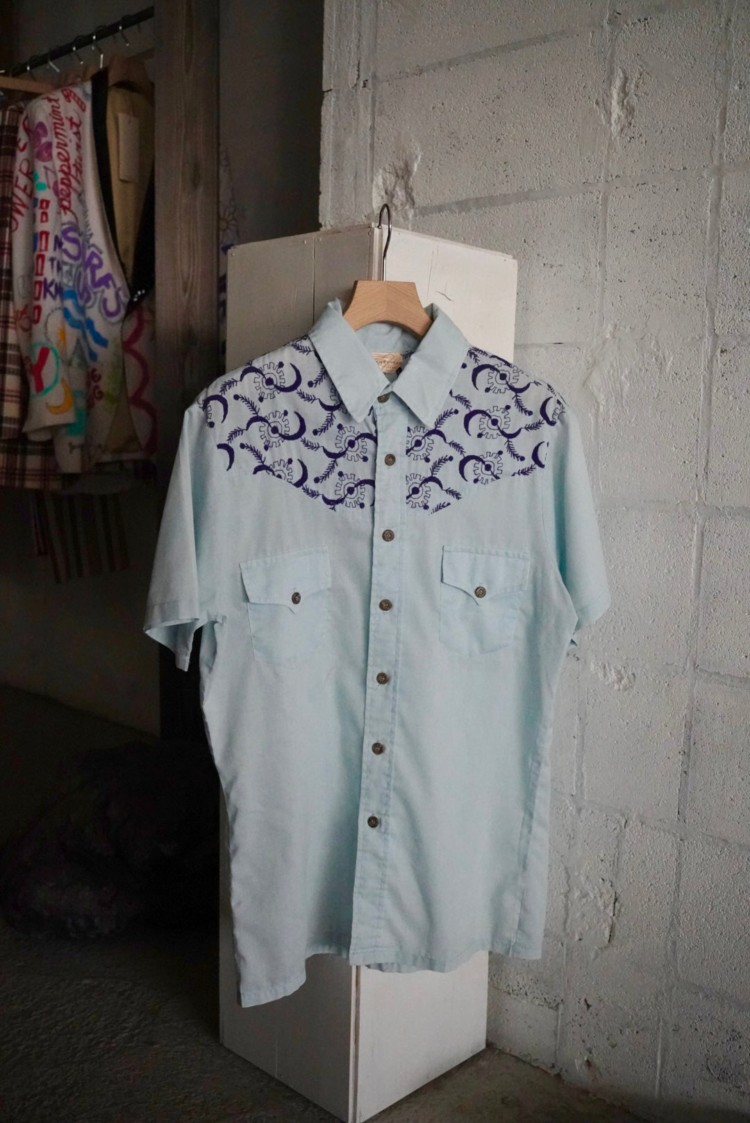 1980s embroidery s/s shirt
