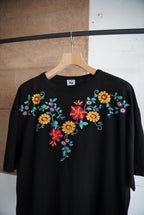 1990s Guatemala embroidery tee "flower"
