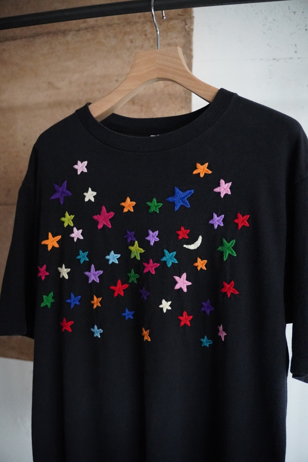 1990s Guatemala embroidery tee "ster"