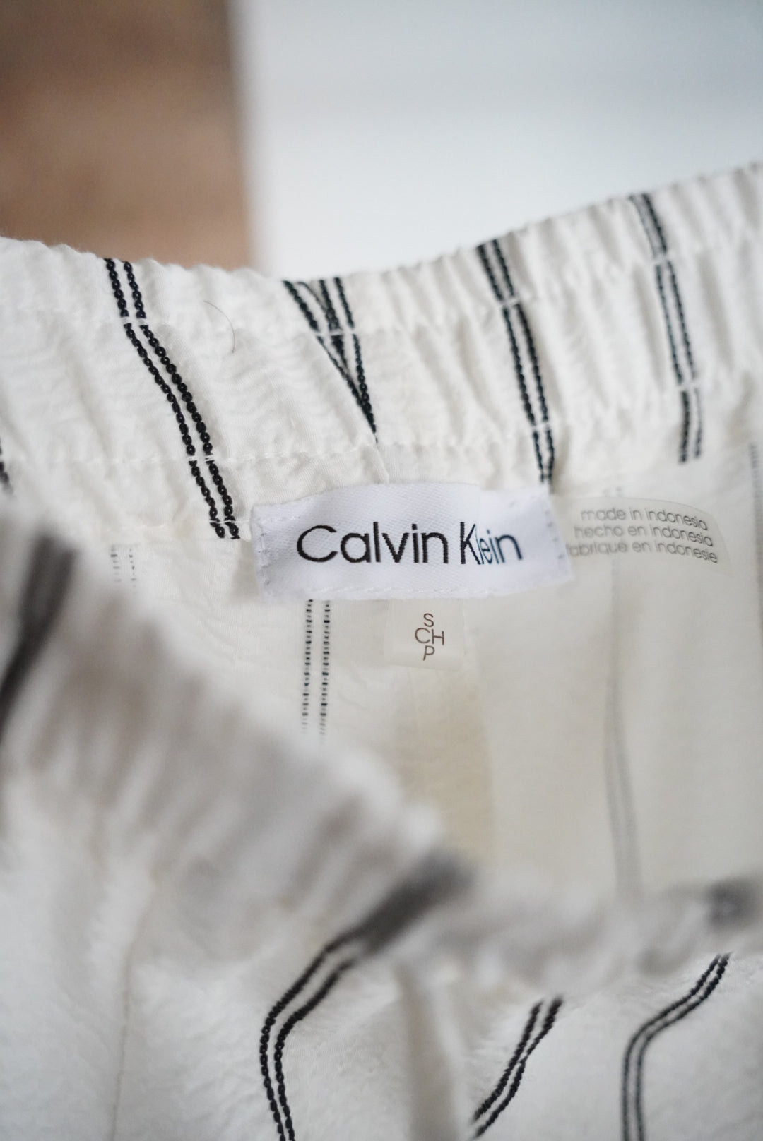 2000s Calvin Klein seersucker stripe cargo pants