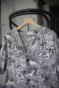 1970s jungle pattern pajama shirt