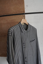 1980s unique pattern check shirt