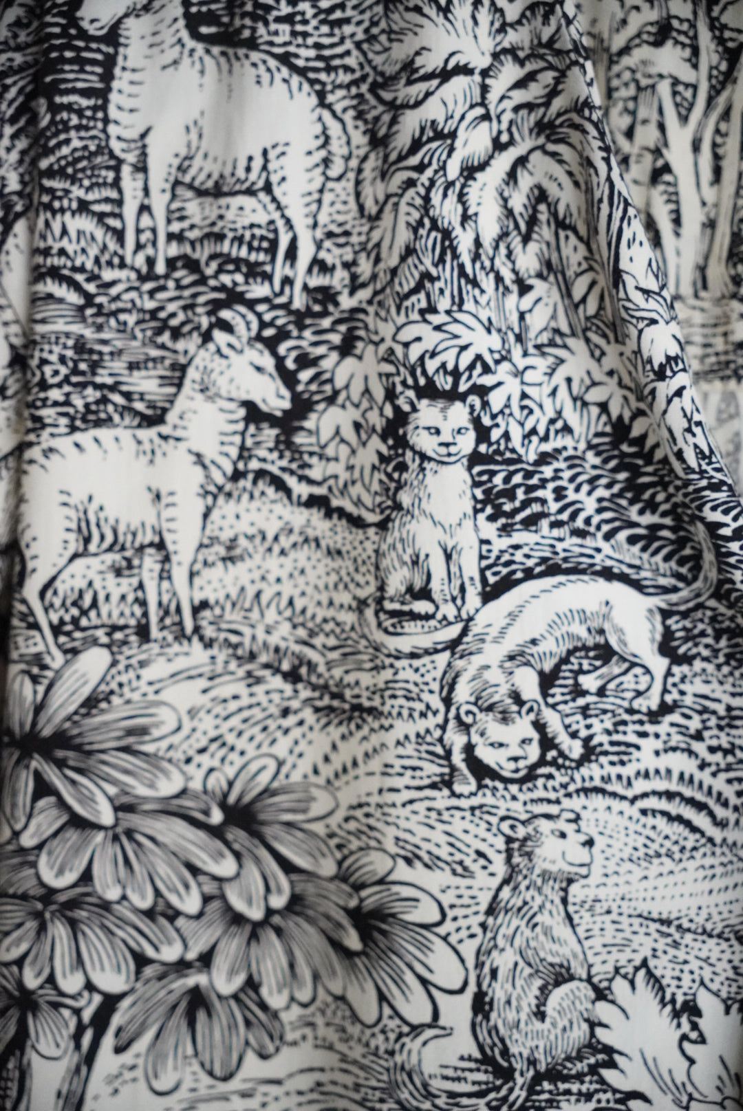1970s jungle pattern pajama shirt