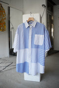 1990s ORVIS s/s  patchwork  button down shirt