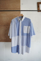 1990s ORVIS s/s  patchwork  button down shirt