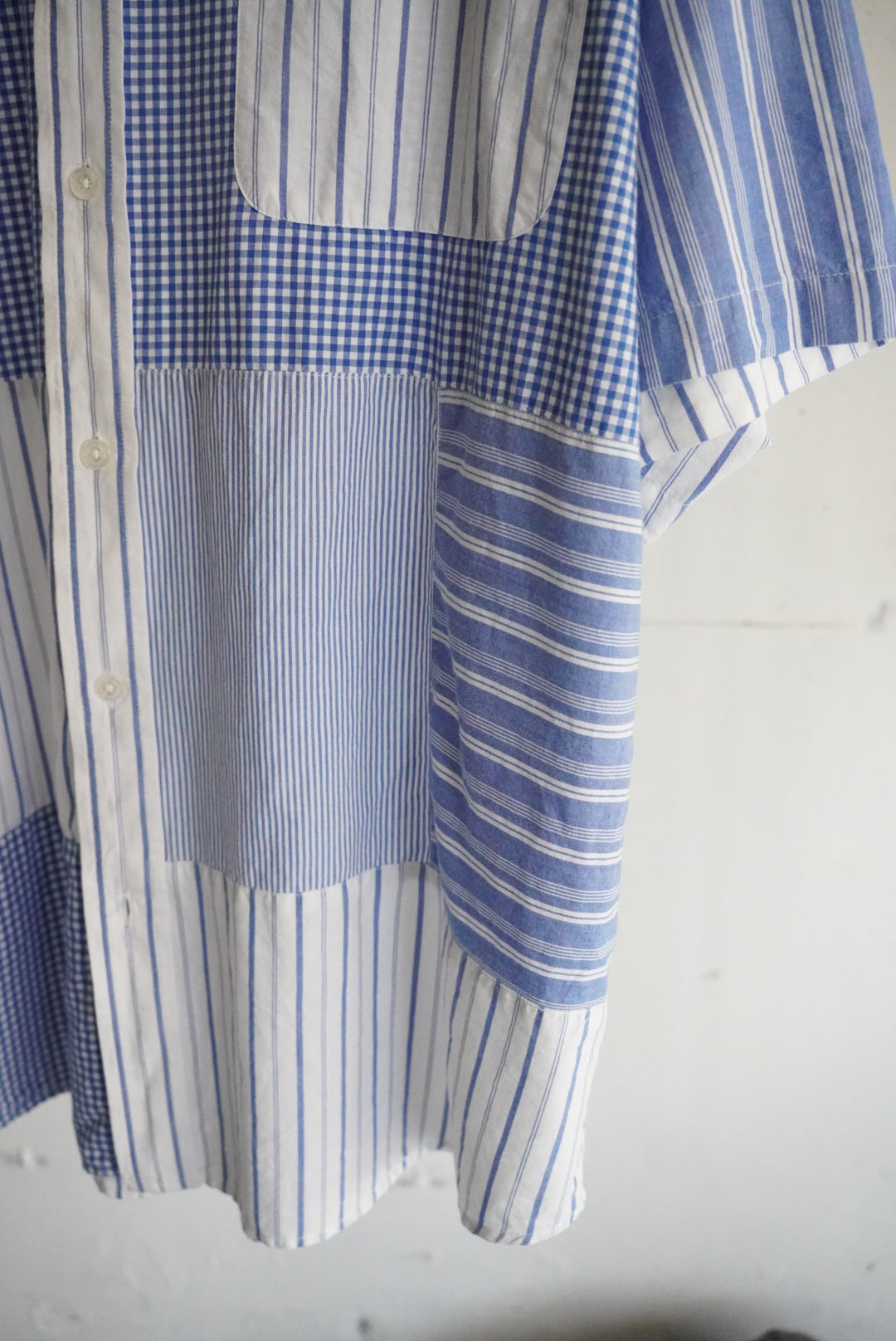 1990s ORVIS s/s  patchwork  button down shirt