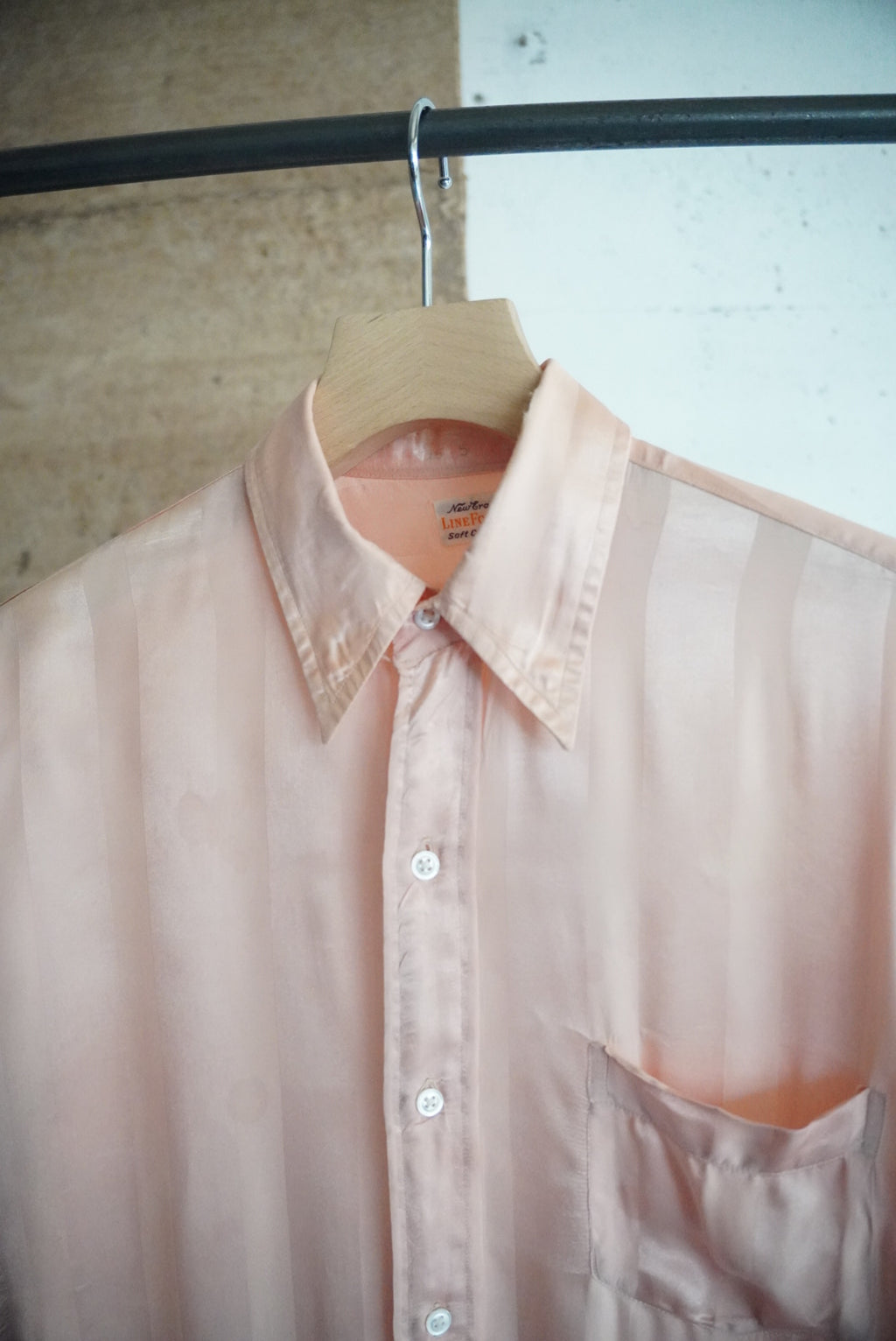 1950s silk stripe dress shirt