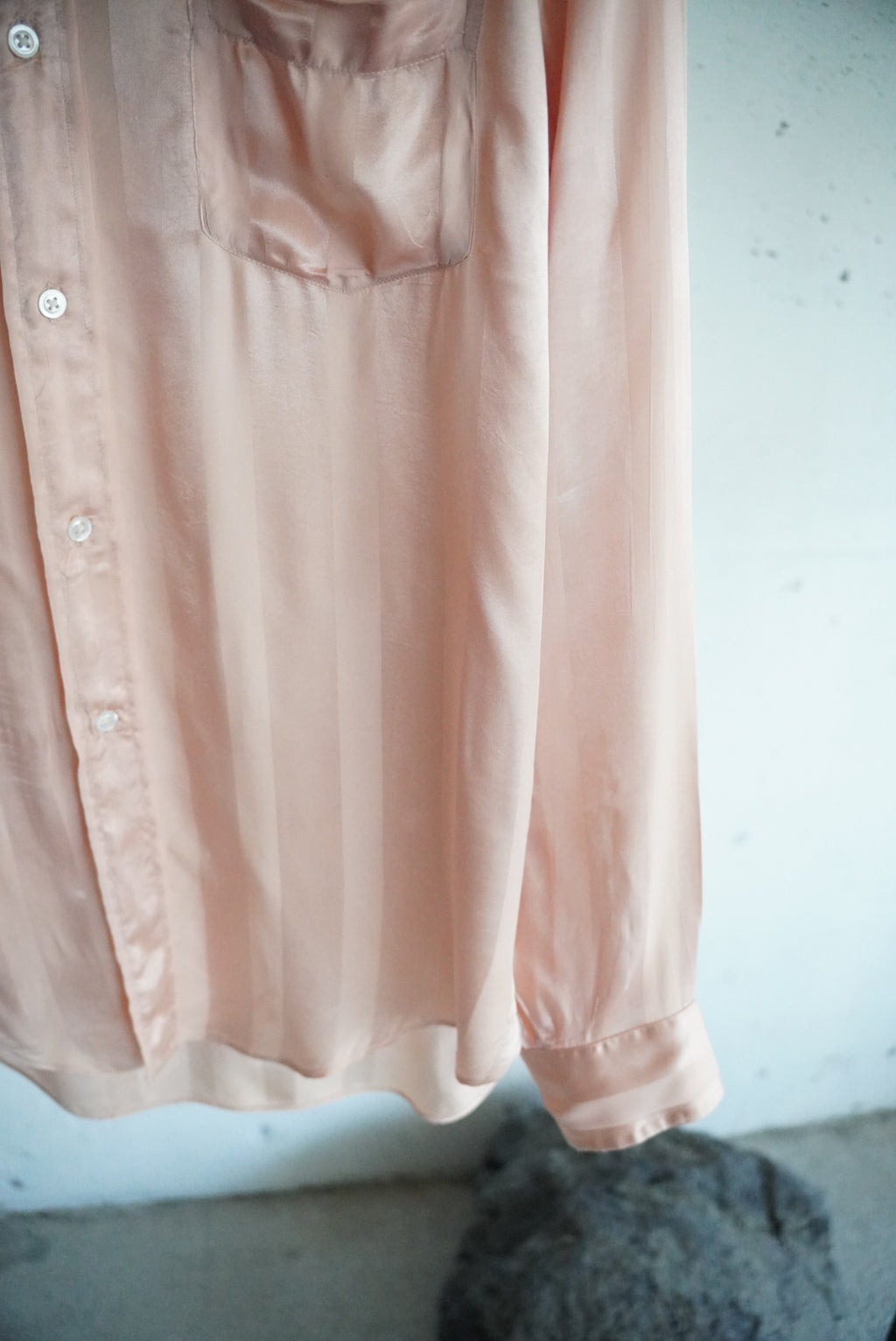 1950s silk stripe dress shirt