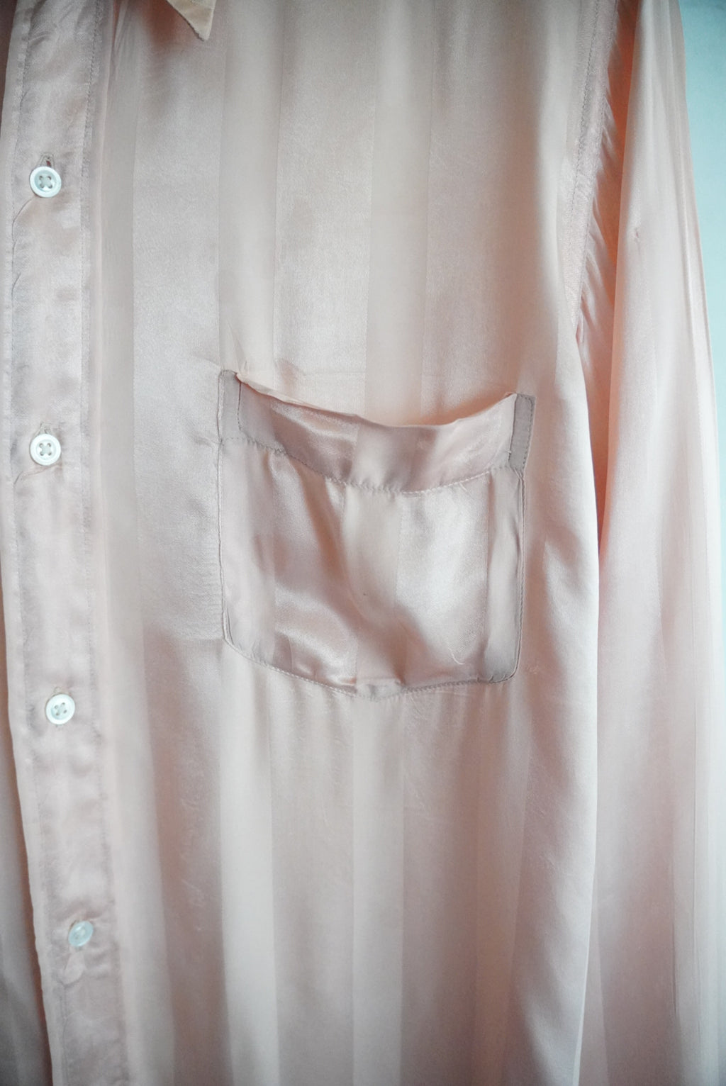 1950s silk stripe dress shirt