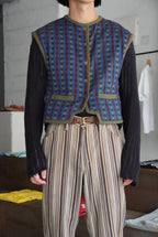 1980s reversible cotton pattern vest