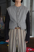 1980s reversible cotton pattern vest