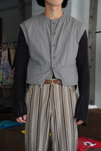 1980s reversible cotton pattern vest