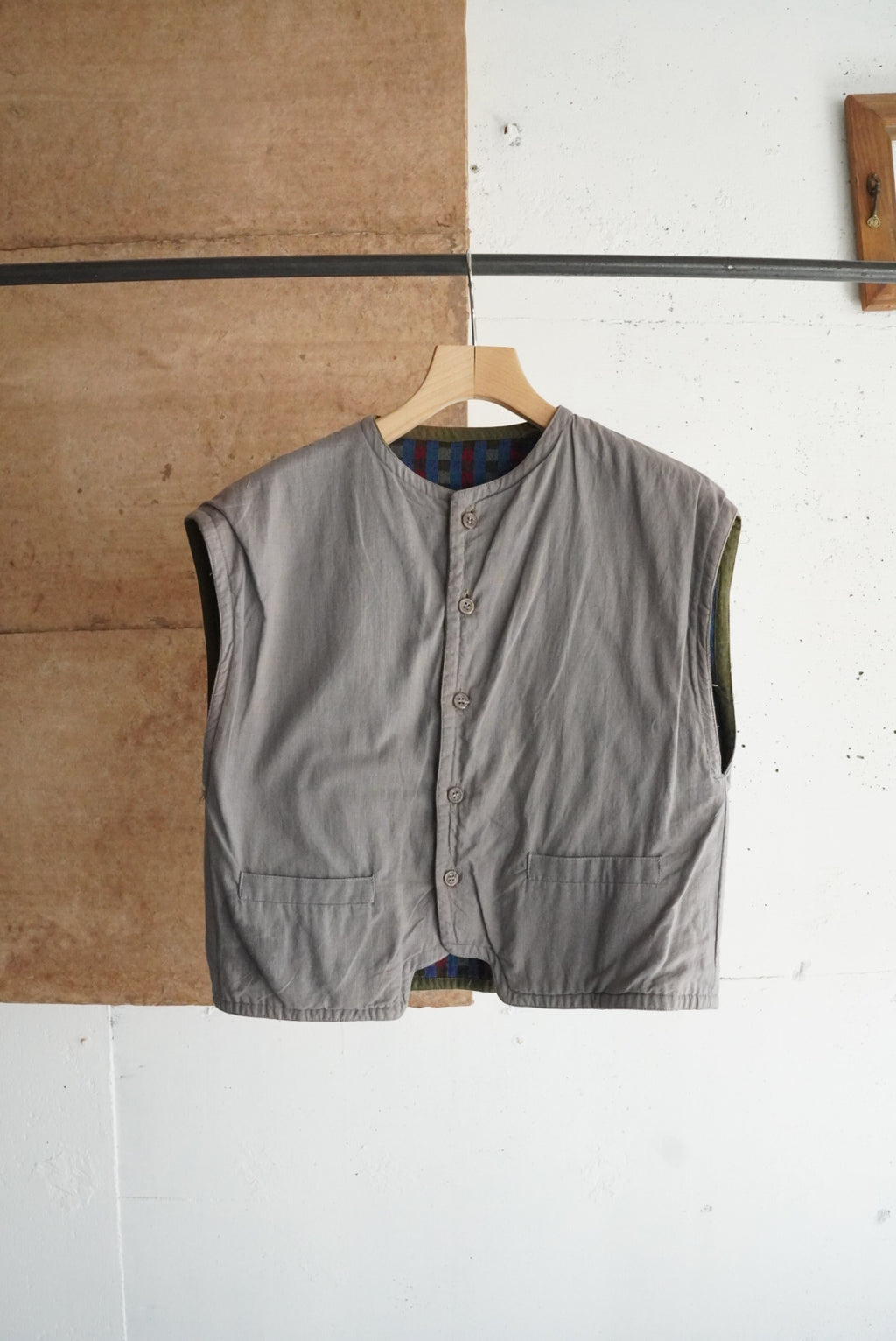 1980s reversible cotton pattern vest