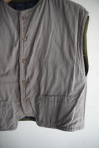 1980s reversible cotton pattern vest