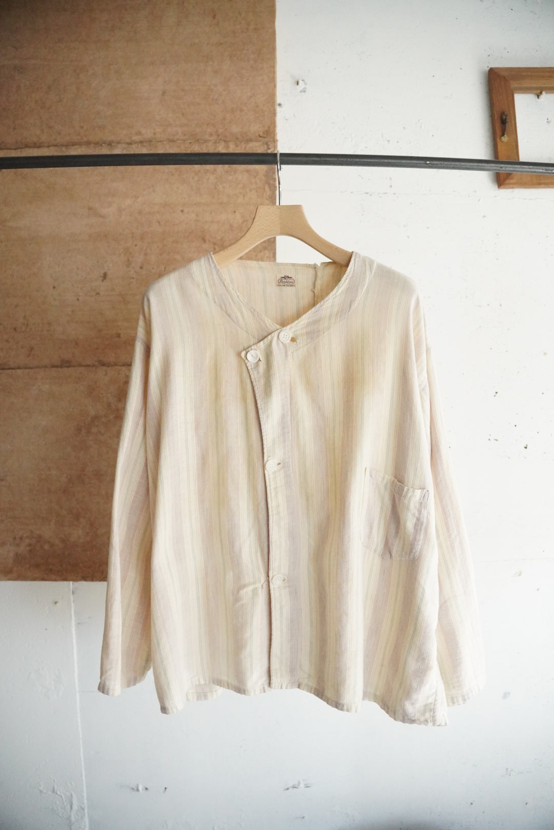 1950s stripe pajama shirt jacket