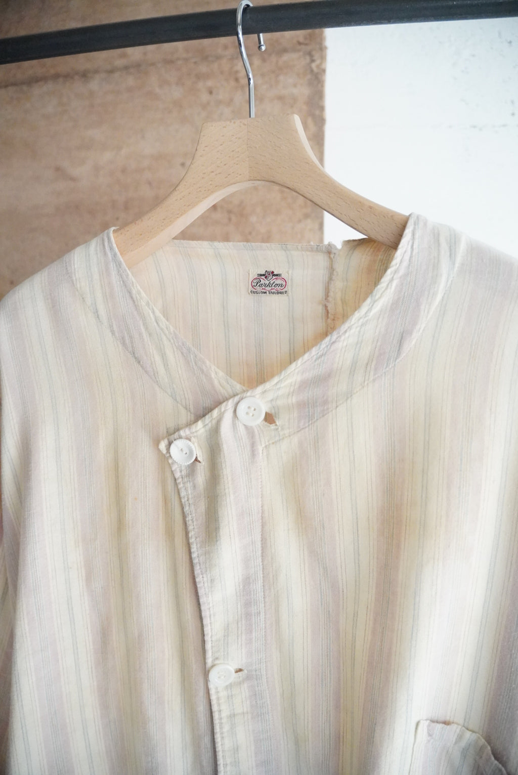 1950s stripe pajama shirt jacket