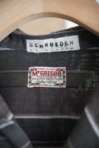 1960s McGREGOR open collar border shirt
