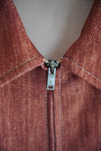 1970s s/s poly safari zip shirt jacket