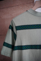 1970s TOWN CRAFT jacquard border tee