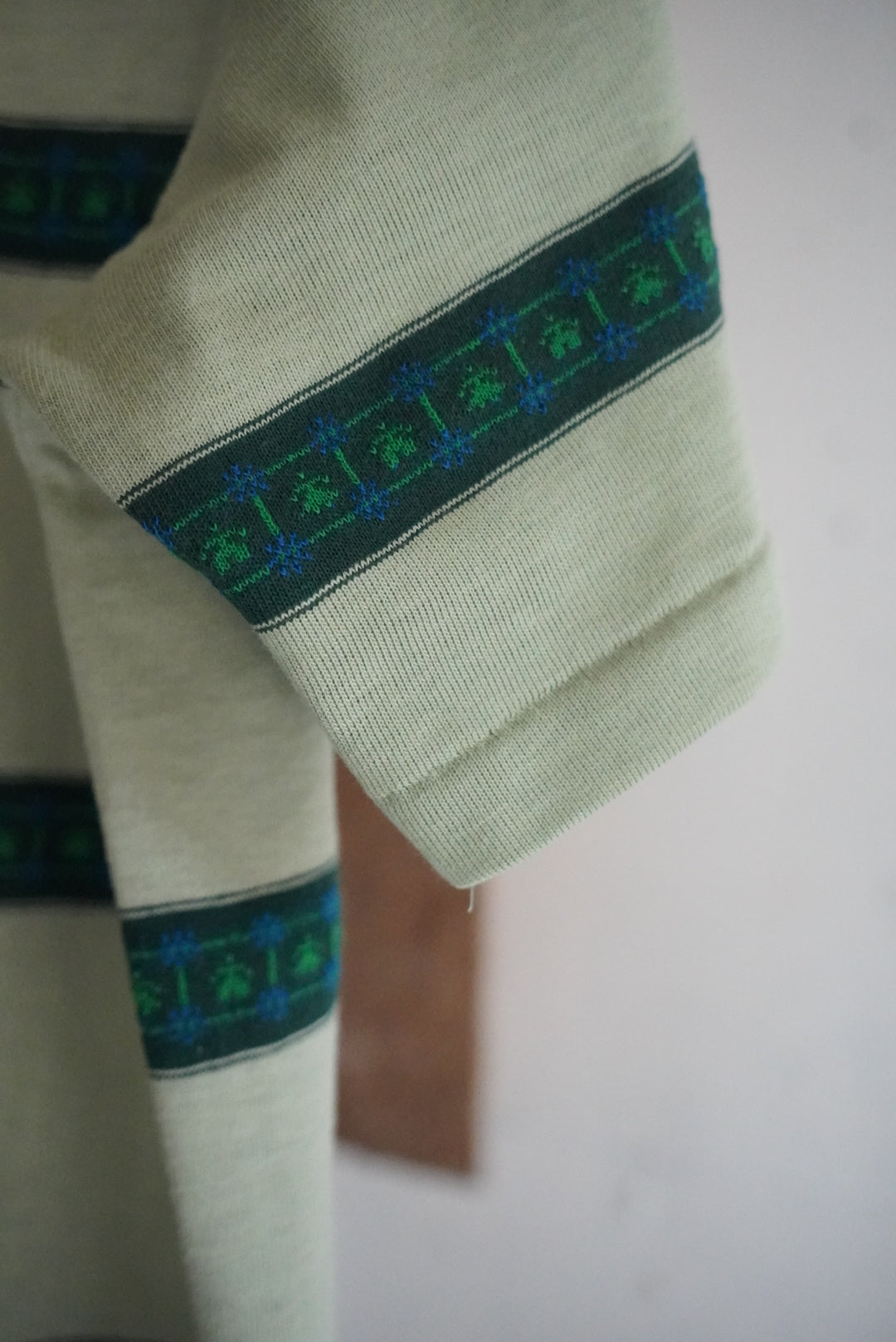1970s TOWN CRAFT jacquard border tee