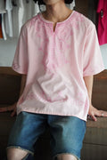 1980s embroidery skipper shirt